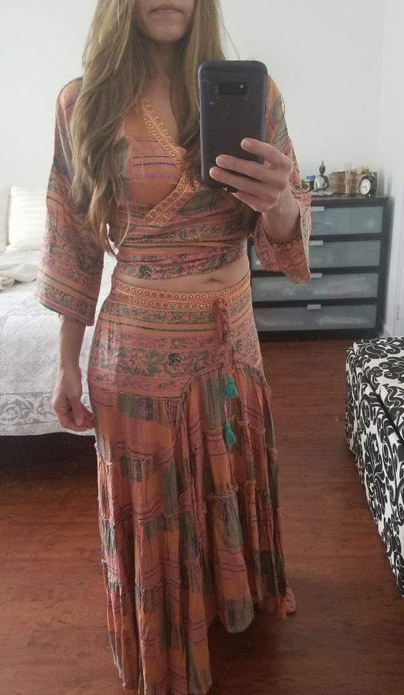 Set skirt and top bohemian style